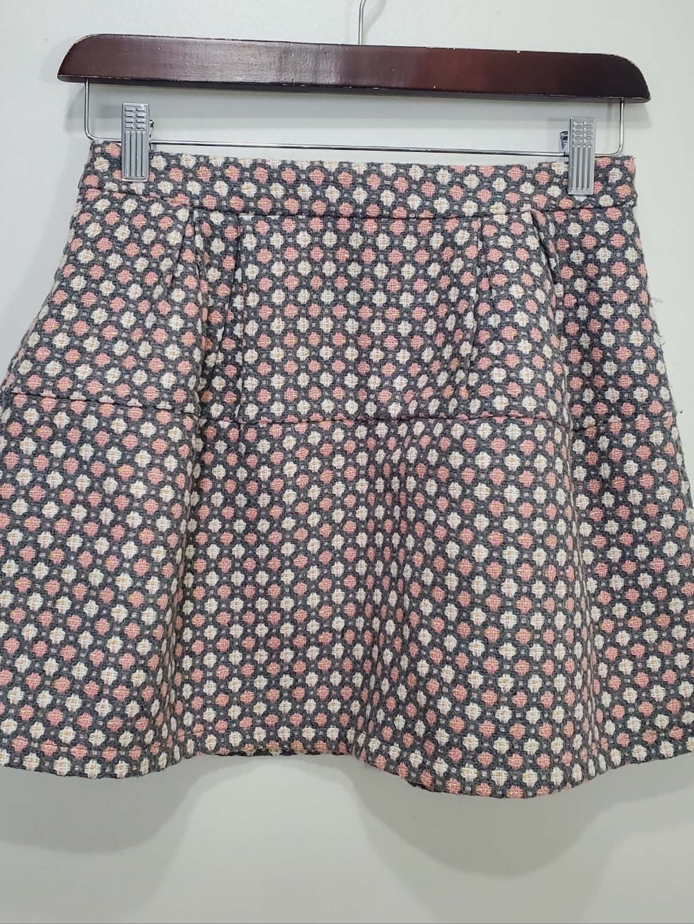 Cache Cache Floral Textured Pink and Cream A-Line Skirt